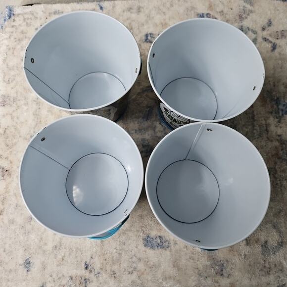 4 - 8" Tall x 5" Wide Halloween Day Of The Dead Skull Tin Bucket Pail Decoration - Picture 3 of 4